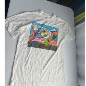 The Simpsons Krusty Studios Graphic Tee Novelty T-Shirt White Large